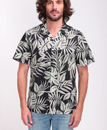 Chemise droite à manches courtes avec col hawaien CFALCO MC, CHARBON, large