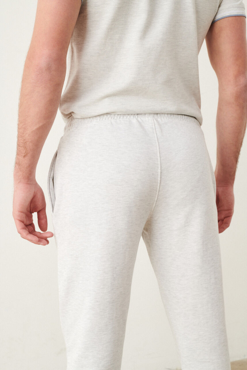 Pantalon esprit molleton - P-Jog, WHITE MELANGE, large
