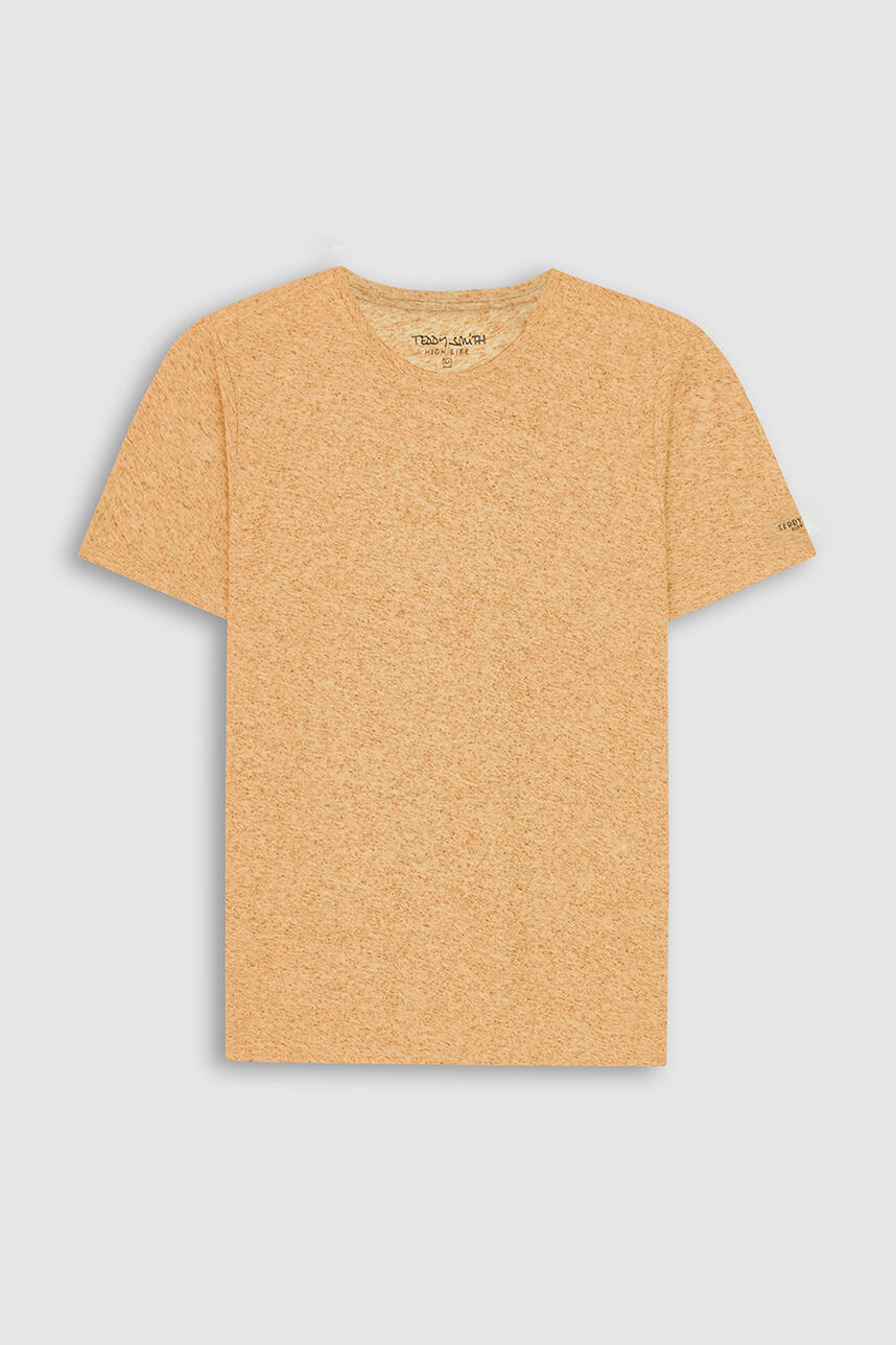 T-shirt jersey lyocell - T-Josh MC, BRIGHT GOLD CHINE, large
