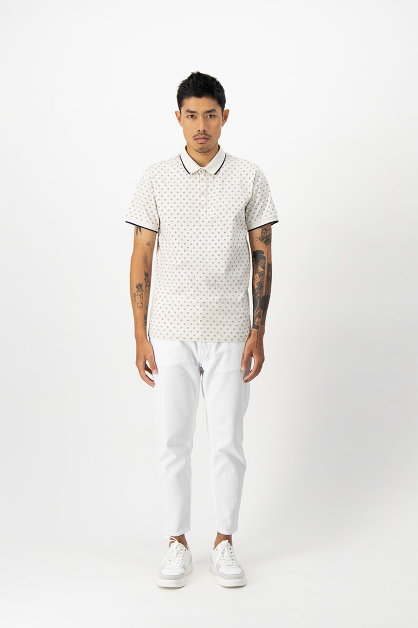 Polo Motif Homme - Pasy 2, BLANC IVOIRE, large