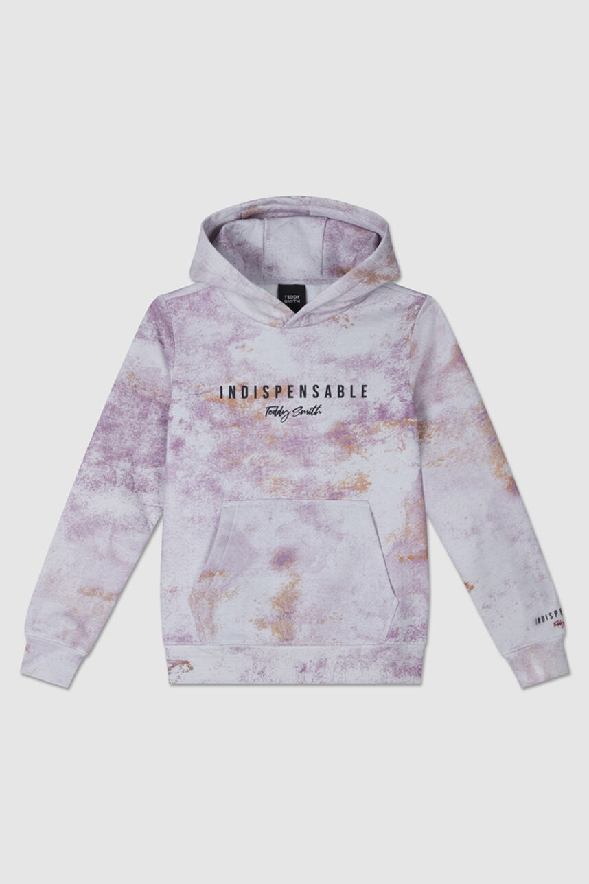Sweat à capuche Homme - S-INDISPENSABLE HOODY, BLANC TIE DYE, large