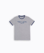 Tee-shirt col rond et manches courtes - Ticlass 3 MC JR, GRIS CHINE/INDIGO, large