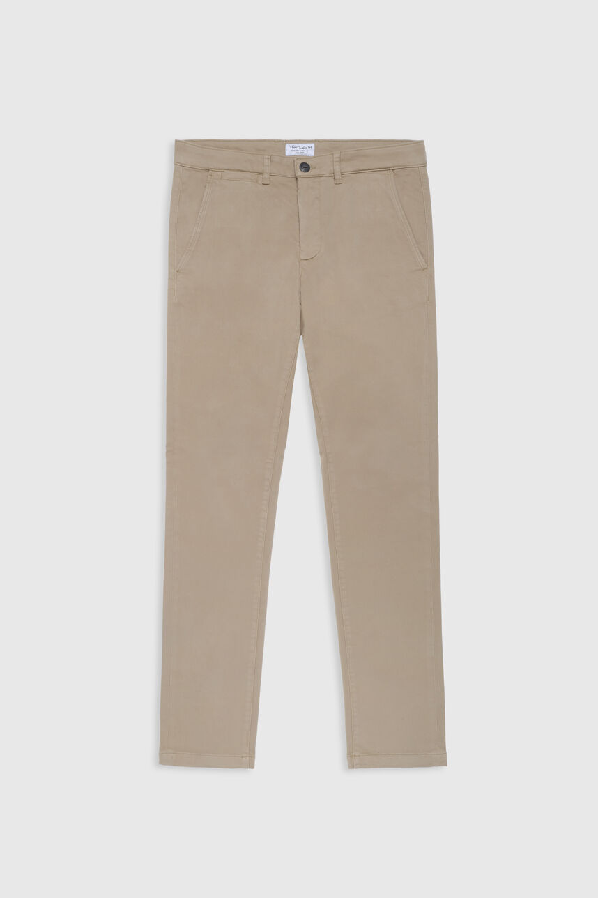 Pantalon style chino coupe slim PALLAS CHINO SW, WORKER BEIGE, large