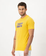 T-Shirt Col Rond 100% Coton Homme Ticlass Basic M, JAUNE COBALT, large