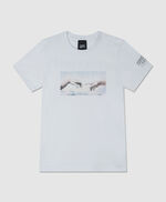 T-shirt imprimé garçon - T-HUMAN JUNIOR, BLANC, large