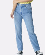 Jeans mum taille haute - Mom, FRIPP / INDIGO CLAIR, large