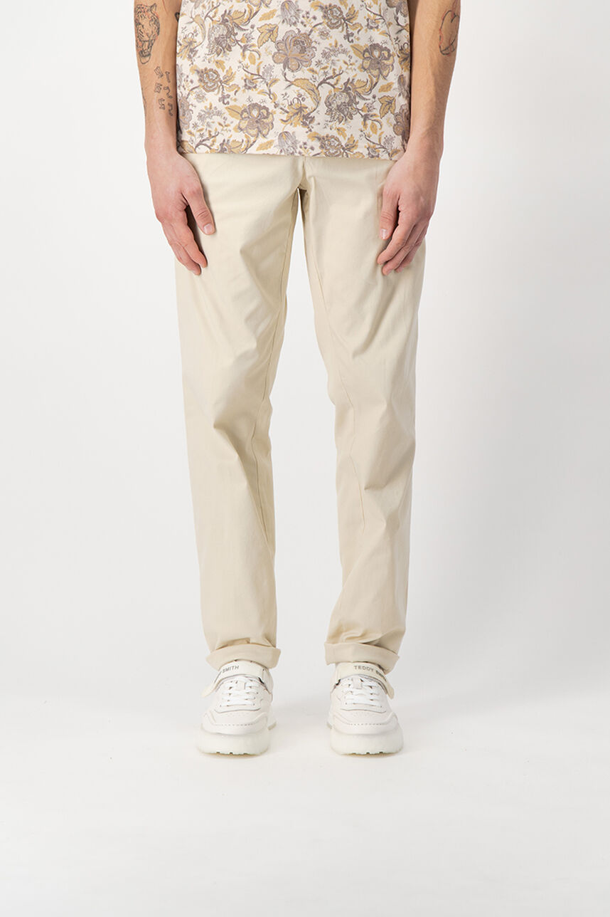 Pantalon avec poches italiennés DAVE CHINO, BLANC IVOIRE, large