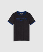 Tee-shirt col rond et manches courtes Ticlass 3 MC JR, MELANGE BLACK/CONTRAST 1, large